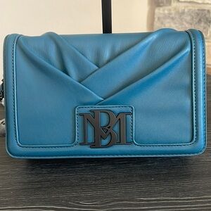Badgley Mischka Teal Pleated Crossbody